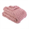50"x60" Berkshire Acrylic Chunky Knit Sailors Rope Throw Blanket Rose - Berkshire Blanket & Home Co.: Cozy, All-Season, Machine Washable - 3 of 3