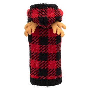 The Worthy Dog Buffalo Moose Pullover Sweater Hoodie - 1 of 4