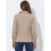 INSPIRE CHIC Women's Drawstring Waist Flap Pockets Lightweight Utility Jacket - 4 of 4