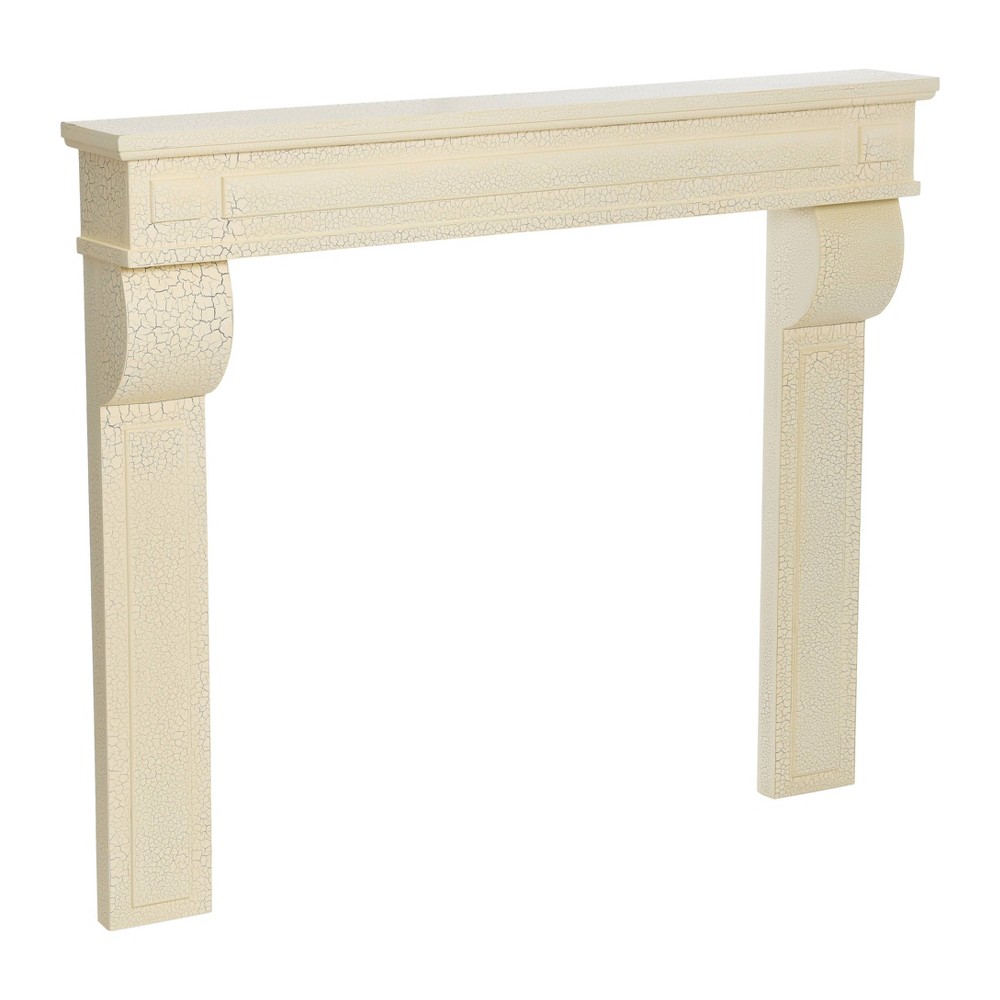 Photos - Electric Fireplace Storied Home Lodge Decorative Fireplace Mantel Cream: Fir Wood, Wall Mount