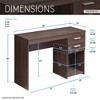 FONTOI Home Office Workstation Computer Desk Writting Table with Drawer Open Storage Study Desk for Living Room Bedroom, Brown, 47.6"* 16.1"*30.3" - 3 of 4