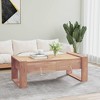 vidaXL Solid Teak Wood Coffee Table - Colonial-Style Wooden Table with Sturdy Hardwood Top - 2 of 4