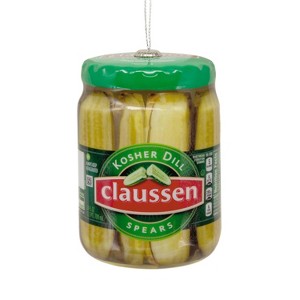 Hallmark Decoupage Figural Claussen Pickle Jar - 1 of 4