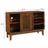 Storage Cabinet with Solid Wood Legs, Buffet Cabinet with Storage,TV Media Console,Modern Storage Cabinet for Living Room-Maison Boucle - 4 of 4