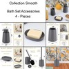 Evideco French Home Goods 4-Piece Bathroom Accessory Set - Soap Dispenser, Tumbler, Soap Dish, Toilet Brush with Holder - 3 of 4