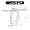 Modern Simple Glossy Dining Tables Rectangular, 47 Inch Long Dining Tables Modern,  Elegant Design Dining Tables Long-Cuddlewood - 4 of 4