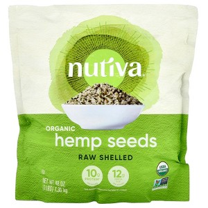 Nutiva Organic Hemp Seeds, Raw Shelled, 3 lbs (1.36 kg) - 1 of 2
