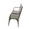 Metal Garden Bench - Olivia & May: Fade-Resistant, 2-Seater, Non-Upholstered, 40" Height - 3 of 4