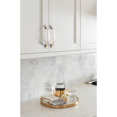 Polished Nickel 3-3/4 inch Cabinet Pull with Mounting Hardware