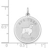 Black Bow Jewelry Sterling Silver Laser Etched Springer Spaniel Dog Pendant, 19mm - 4 of 4