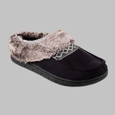 Isotoner Women's Fur Microsuede Hoodback Slippers