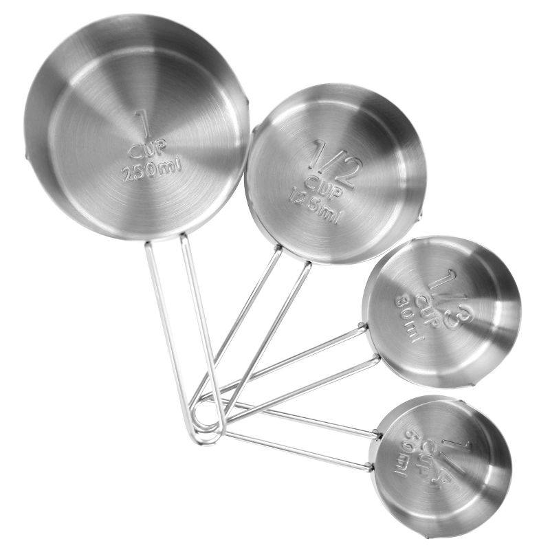 MegaChef 14 Piece Stainless Steel Measuring Cup and Spoon Set with Mixing Bowls, 5 of 9