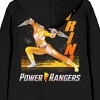 Power Rangers Trini Wielding Daggers Adult Black Long Sleeve Zip-Up Hoodie - 4 of 4