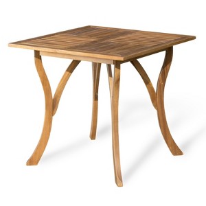 Dexmalle Natural Brown Outdoor Acacia Wood Square Dining Table - 1 of 4