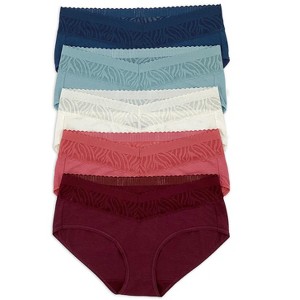 Felina - Stay In Place Hipster Underwear 5-Pack - Breathable Cotton Modal Panties Mid-Rise No-Dig Comfort - 1 of 4