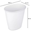 Home Mart Goods White Plastic Bathroom Office Kitchen Trash Can Wastebasket 1.5 Gallon - Set of 2 - 3 of 4