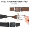 Wrangler Men’s Logo Leather Twist Reversible Casual Everyday Belt for Jeans, Khakis Black Brown - 3 of 4