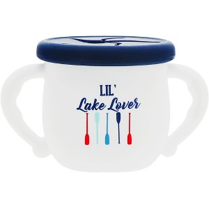 Pavilion Gift Company - Lake Lover - 3.5" Silicone Snack Bowl with Lid - Dining Bowls - 1 of 4
