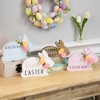 Northlight Set of 4 Floral Bunny Wooden Tabletop Easter Signs 7.75" - image 3 of 4