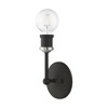 Livex Lighting Lansdale 1 - Light Vanity in  Black/Brushed Nickel - 3 of 4
