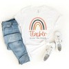 Simply Sage Market Women's Teacher Livin' The Dream Rainbow Short Sleeve Graphic Tee - 3 of 3