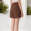 Anna-Kaci Women's Mid-Length Elastic Waist Shorts with Side Pockets Lightweight for Everyday Wear - 4 of 4