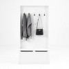 TiramisuBest Minimalist Corner Hall Tree with Shoe Bench, 4-Hook Entryway Coat Rack & Adjustable Shelf Cabinet for Hallway and Living Room, Black - 4 of 4