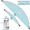 Curved Shower Curtain Rod 43" to 72" Adjustable, Aluminum Rustproof Expandable Round Shower Curtain Rod - 4 of 4