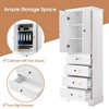 NicBex Bathroom Cabinet with 2 Doors&4 Drawers,Bathroom Floor Cabinet with Adjustable Shelves,Freestanding Storage Cabinet for Bathroom/Office - 4 of 4