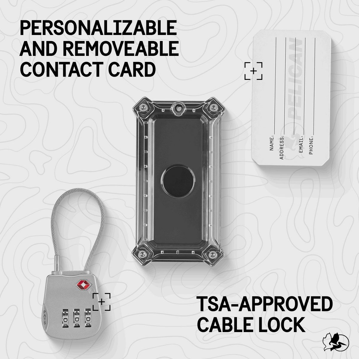 Pelican Tracker AirTag Luggage Lock - Brushed Titanium - thumbnail 5