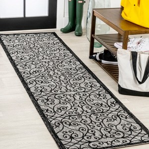 JONATHAN Y Madrid Vintage Filigree Textured Weave Indoor/Outdoor Area Rug - 1 of 4