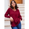Avenue Women's Plus Size V-Neck Criss-Cross Top - 3 of 3