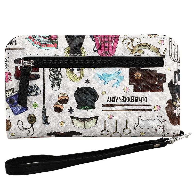 Harry Potter Hogwarts Chibi Characters & Icons All Over Print White Tech Wallet, 2 of 4