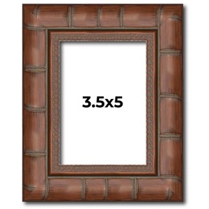 PosterPalooza | 3.5x5 Modern Bamboo Picture Frame, UV Acrylic, 5 Finishes - 1 of 4