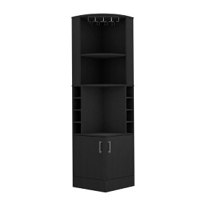 Chery Life Corner Bar Cabinet With Glass Rack, Double Door Cabinet, Eight Built-In Wine Rack - 1 of 4