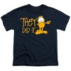 Boys' Garfield They Did It T Shirt Navy X Large - 2 of 4