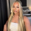 Jessie's Wig 24 Inch Straight Wig Ombre Golden Brown Highlight Color 13x4 Lace 1 Pc/Pack - 3 of 4