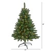 Nearly Natural 4-ft Northern Rocky Spruce Artificial Christmas Tree with 100 Clear Lights and 268 Bendable Branches - 2 of 4
