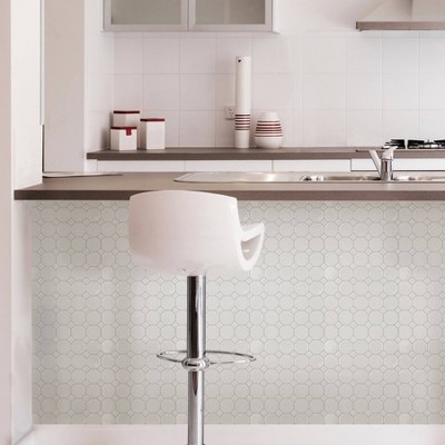 Octagon 10'' W x 10'' L Resin Peel and Stick Mosaic Tile