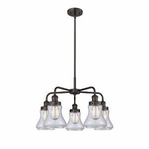 Bellmont - 5 Light Stem Hung Chandelier In Art Deco Style-15.25 Inches Tall and 24 Inches Wide - 1 of 1