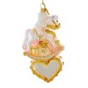 Huras Family 5.0 Inch Girl Rocking Horse On Heart Christmas Tree Ornament , Christmas Decor Baby's First Christmas (1PC) - 3 of 4