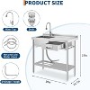 Garvee Freestanding Stainless Steel Utility Sink with Workbench Left Drawer and 360° Rotating Hot & Cold Faucet - 4 of 4