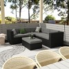 WestinTrends Outdoor Modern Sectional Sofa Set with Storage Ottoman, Black/Gray - image 2 of 4