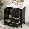 20" Bathroom Vanity With Sink, Bathroom Cabinet With A Door And A Drawer, Door Shelf Storage And Adiustable Foot Pads-Cuddlewood - 3 of 4