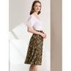 Allegra K Women's Boho Floral High Waist Split A Line Midi Skirt - 4 of 4