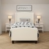 Racxily Bed Frame with 49.21"High Back Upholstered Headboard and 27.17" High Footboard,Teddy Velvet, No Box Spring Needed - 3 of 4