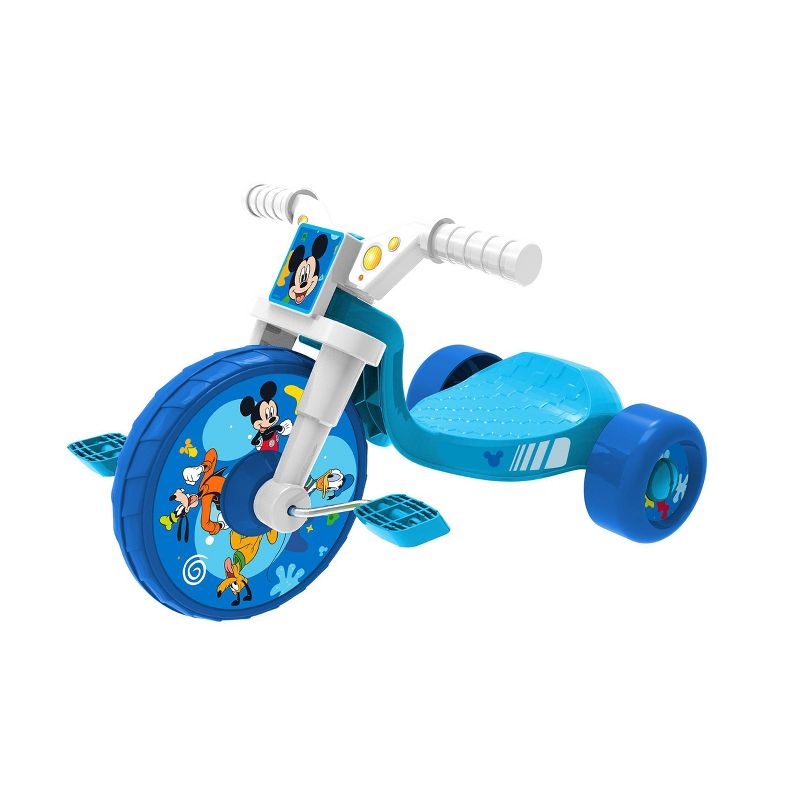 Mickey Mouse 10&#34; Fly Wheel Kids&#39; Tricycle with Electronic Sound - Blue, 1 of 10