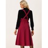 Allegra K Women's Brace High Waisted Lace Up Midi Suspender Skirt - 3 of 4