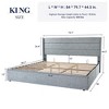 Allewie Lift Up Storage Bed, Button Tufted Headboard with Wingback, No Box Spring Needed, Hydraulic Storage, Modern - 2 of 4