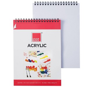 Colour Block 15 Page Blank Notebook 9"x12" White: Spiral Sketchbook, Hard Cover, Plain Paper, All Ages - 1 of 3